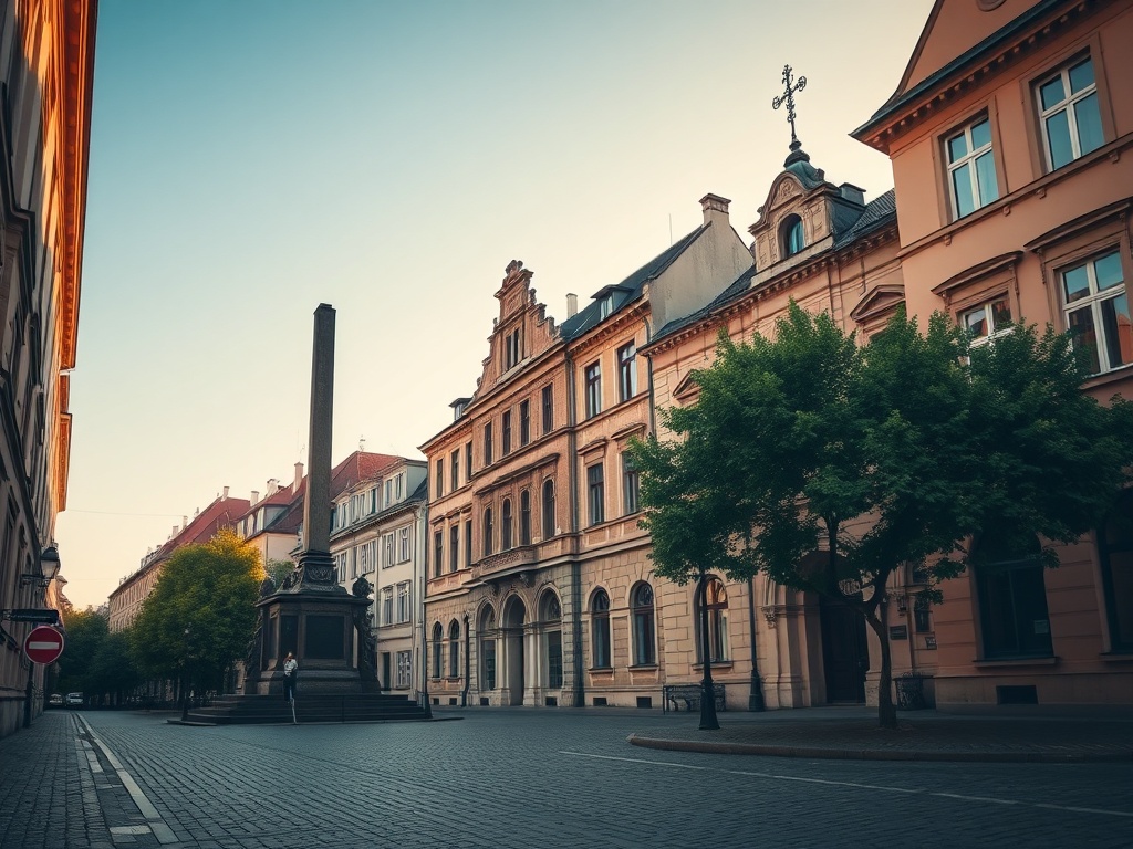 Widok na Wąbrzeźno z charakterystyczną wieżą ciśnień i jeziorem otaczającym wzgórze zamkowe.